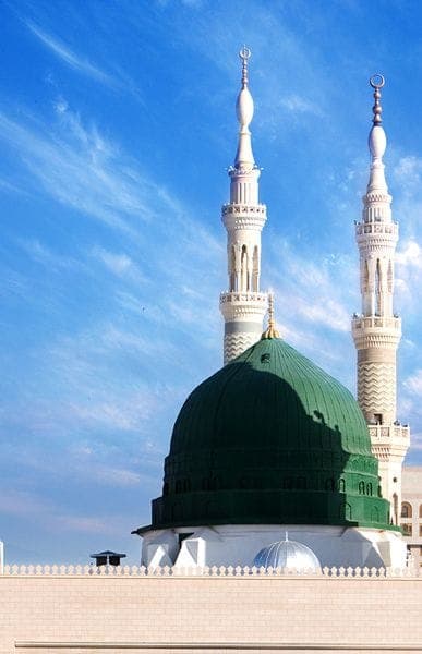 Mescid-i Nebevi'nin yeşil kubbesi
